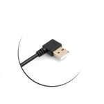 Mini USB Kabel 90° Grad rechts gewinkelt Winkelstecker auf USB Typ A (male) links gewinkelt 26 cm | System-S