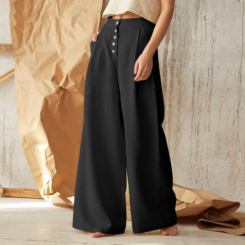 Elegante Wide-Leg Stoffhose