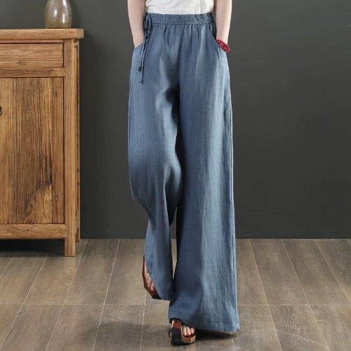 Luftige Damen Sommer Stoffhose