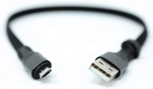 USB A Stecker zu Micro USB Stecker Kabel Flachkabel 32 cm in Schwarz | System-S