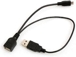 2 in 1 OTG USB A (male/female) Micro USB Host Kabel 30 cm | System-S