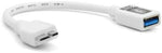 Micro USB 3.0 OTG Host Adapter Kabel (USB A Host zu Micro-B Stecker) in Weiß für Samsung Galaxy Note 3 20 cm | System-S