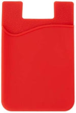 10x Smartphone Kartenhalter Silkonhülle Kartenetui in Rot | System-S