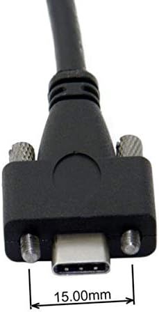 USB 3.1 Kabel 5 m Typ C Stecker zu 3.0 Typ A Stecker Schraube in Schwarz | System-S