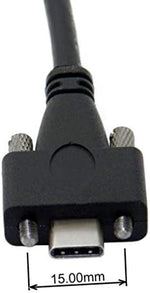 USB 3.1 Kabel 5 m Typ C Stecker zu 3.0 Typ A Stecker Schraube in Schwarz | System-S
