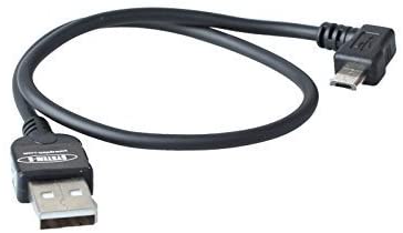 USB 2.0 Kabel für USB-A auf USB Micro-B 30 cm Winkelstecker 90 Grad | System-S