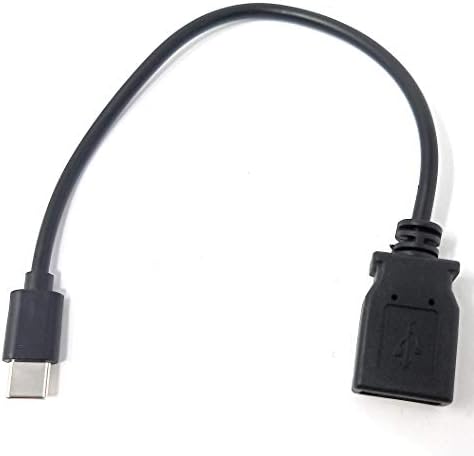 USB 3.1 Kabel 15 cm Typ C Stecker zu 2.0 A Buchse in Schwarz | System-S