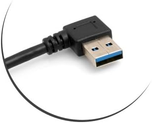 Micro USB 3.0 zu USB 3.0 Typ A 90° gewinkelt Kabel Datenkabel Ladekabel 17 cm | System-S