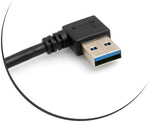 Micro USB 3.0 zu USB 3.0 Typ A 90° gewinkelt Kabel Datenkabel Ladekabel 17 cm | System-S