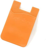 10x Smartphone Kartenhalter Silkonhülle Kartenetui in Orange | System-S