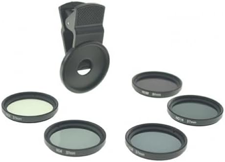 ND Filter Set 37 mm Neutraldichtefilter Graufilter mit Clip für Smartphone | System-S