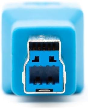 USB 3.0 Adapter Typ B Stecker zu Typ B Buchse Kabel in Blau | System-S