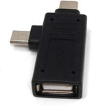 2 in 1 USB Micro and USB Type-C (USB 3.1 / USB-C) OTG Adapter for Smartphone / M | System-S