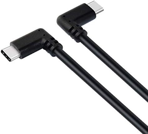 USB 3.1 Gen 2 Kabel 5 m Typ C Stecker zu Stecker 2x Winkel in Schwarz | System-S