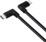 USB 3.1 Gen 2 Kabel 5 m Typ C Stecker zu Stecker 2x Winkel in Schwarz | System-S