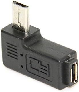 90° grad Links gewinkelt Winkelstecker Micro USB auf Micro USB Adapter OTG Host Cable Flash Drive Verbindung für Smartphone Handy Tablet PC | System-S