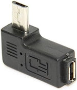90° grad Links gewinkelt Winkelstecker Micro USB auf Micro USB Adapter OTG Host Cable Flash Drive Verbindung für Smartphone Handy Tablet PC | System-S