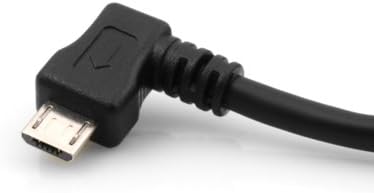 USB A Host zu Micro USB OTG Kurzkabel 12 cm mit 90° Winkelstecker | System-S