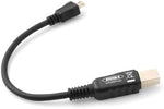 Micro USB 2.0 (male) zu USB B (male) Adapter Daten- und Ladekabel Verlängerung 15cm | System-S