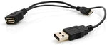 2 in 1 OTG USB A (male/female) Micro USB Host Kabel 30 cm | System-S