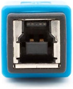 USB 3.0 Adapter Typ B Stecker zu Typ B Buchse Kabel in Blau | System-S