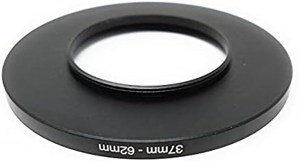 Objektiv Adapter 37 mm Gewinde zu 62 mm Step Up Ring in Schwarz für Filter | System-S