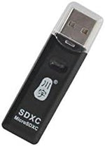 USB A Adapter Stick für SD micro SD Kartenlesegerät Karten Leser Card Reader in Schwarz | System-S