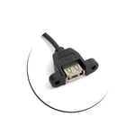USB Typ B Stecker auf USB A Buchse Panel Mount Stecker USB Kabel Verlängerungskabel 50cm | System-S