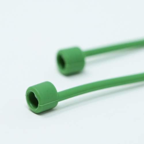 1x Silikon Halteband Holder für AirPods Kopfhörer in Grün | System-S