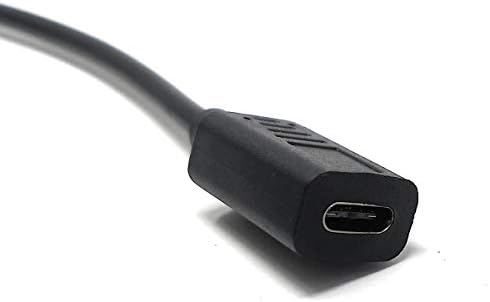 USB 3.1 Kabel 25 cm Typ C Buchse zu Micro B Stecker Winkel Adapter in Schwarz | System-S