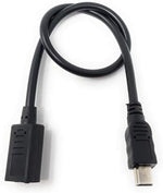 USB 3.1 Kabel 25 cm Typ C Buchse zu Mini B Stecker Adapter in Schwarz | System-S