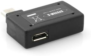 90° Winkelstecker (linker Winkel) USB auf Micro USB OTG Host Cable Flash Drive Verbindung mit extra Micro USB Anschluss für Smartphone Tablet PC | System-S