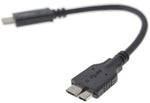 USB 3.1 Typ C Stecker zu USB 3.0 Micro 10-Pin Stecker Kabel Verlängerung (CA.17 cm) | System-S