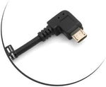 Micro USB Kabel 90° grad links gewinkelt Winkelstecker zu USB 2.0 Typ A 90° Grad rechts gewinkelt Datenkabel Ladekabel ca. 27 cm | System-S