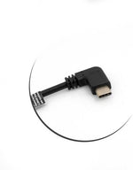 USB-C auf Mini-USB Adapterkabel 27 cm, 90° Winkel, Stecker auf Buchse | SYSTEM-S