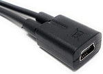 USB 2.0 Y Kabel 25 cm Mini B Buchse zu Mini B und Micro B Stecker Adapter | System-S