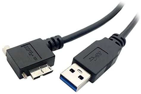 5m USB Kabel 3.0 A zu Winkel Links 3.0 mit Feststellschraube | System-S