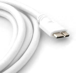 Micro USB 3.0 Datenkabel Ladekabel (USB 3.0 Micro-B) 140 cm in Weiß | System-S