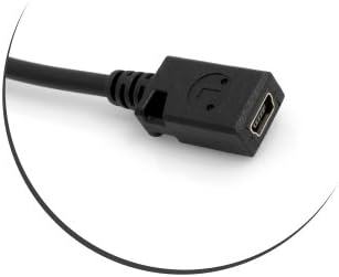 USB-C auf Mini-USB Adapterkabel 27 cm, 90° Winkel, Stecker auf Buchse | SYSTEM-S