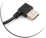 Micro USB Kabel 90° grad links gewinkelt Winkelstecker zu USB 2.0 Typ A 90° Grad rechts gewinkelt Datenkabel Ladekabel ca. 27 cm | System-S