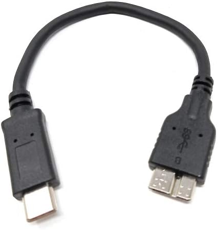 USB 3.1 Kabel 17 cm Typ C Stecker zu 3.0 Micro B Stecker in Schwarz | System-S