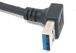 USB Typ A 3.0 auf USB Typ A 3.0 Kabel Aufwärts gewinkelt 30 cm | System-S