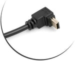 Mini USB Kabel 90° Grad abwärts gewnkelt Winkel Datenkabel Ladekabel Adapter 27 cm | System-S