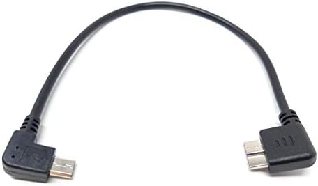 USB 3.0 Kabel 20 cm Micro B Stecker zu 2.0 Micro B Stecker Winkel | System-S