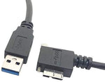 5m USB Kabel 3.0 A zu Winkel Links 3.0 mit Feststellschraube | System-S
