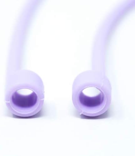 1x Silikon Halteband Holder für AirPods Kopfhörer in Lila | System-S
