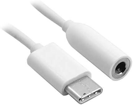 Audio Kabel 3,5 mm Klinke zu USB 3.1 Typ C Stecker Adapter in Weiß | System-S