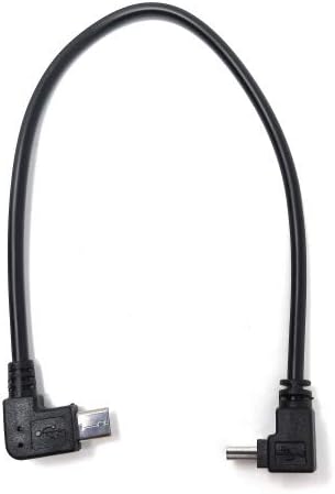 USB 2.0 Kabel 22 cm Mini B Stecker zu Micro B Stecker Winkel Schwarz | System-S