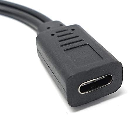 USB 3.1 Y Kabel 25 cm Typ C Buchse zu Typ C und 2.0 Micro B Stecker | System-S