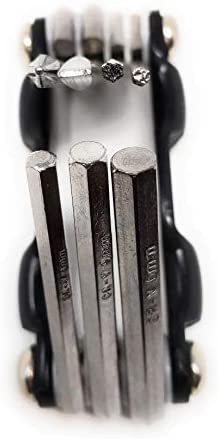 klappbares Multitool Werkzeug Kit, schwarz, 7in1 | System-S
